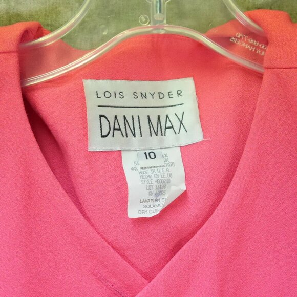 EUC Lois Snyder for Dani Max Solid Hot Pink Suit Vintage Size 10  S-8793 - Picture 4 of 8